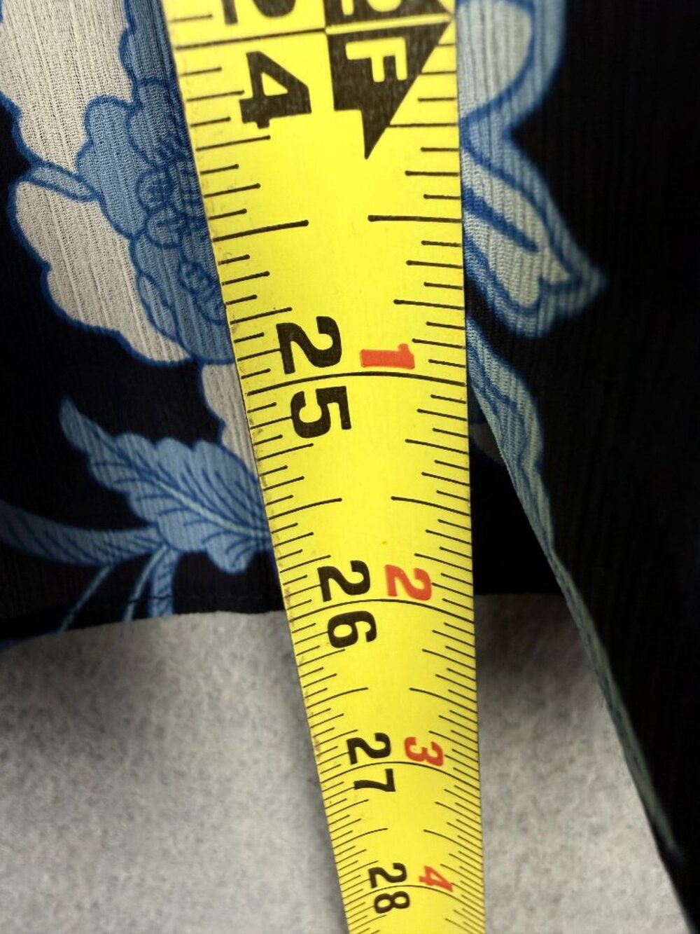 J Crew 3X Smocked Ruffle Neck Chiffon Popover Top Midnight Blue Floral Blouse - Picture 13 of 14